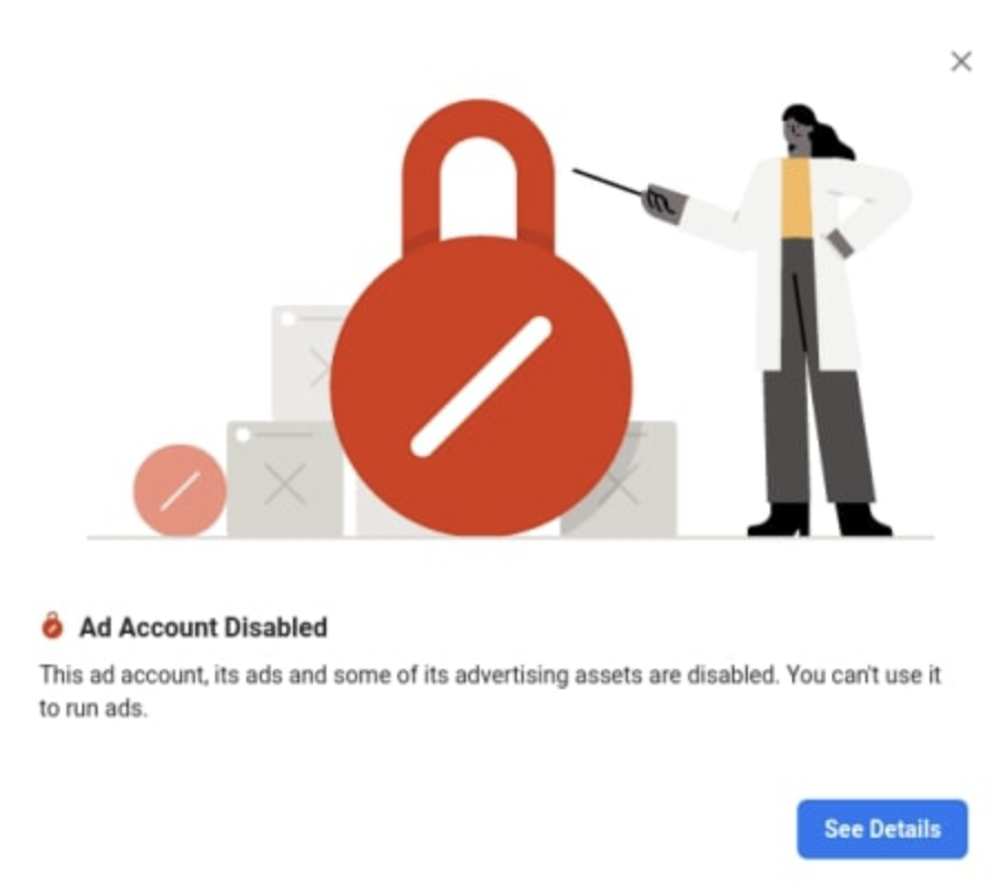 Facebook ad account restriction