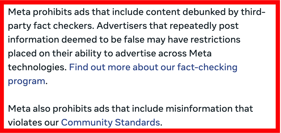 Facebook ad policy 