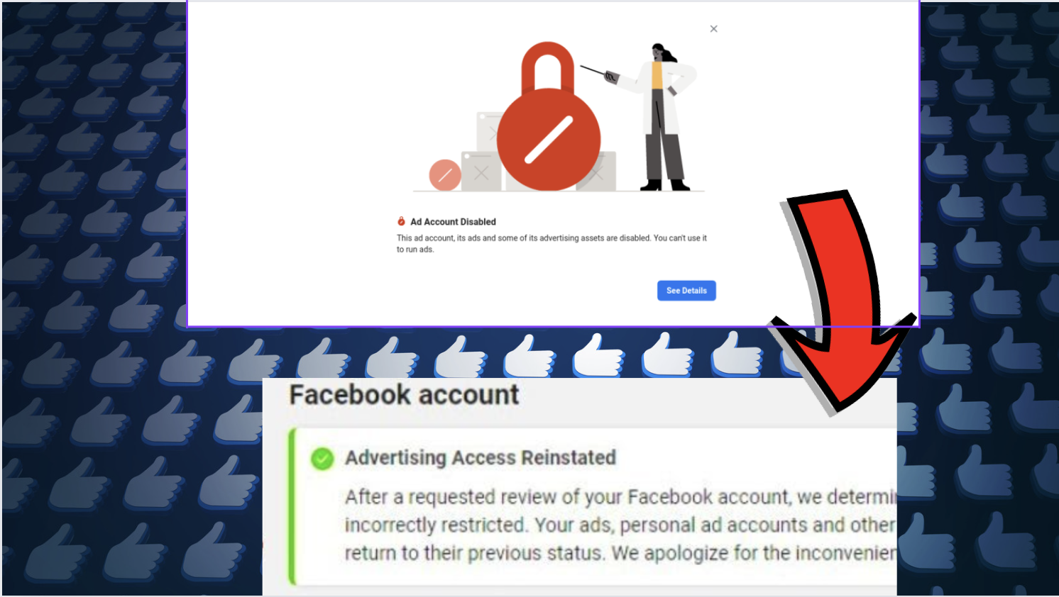 disabled facebook ad account fix