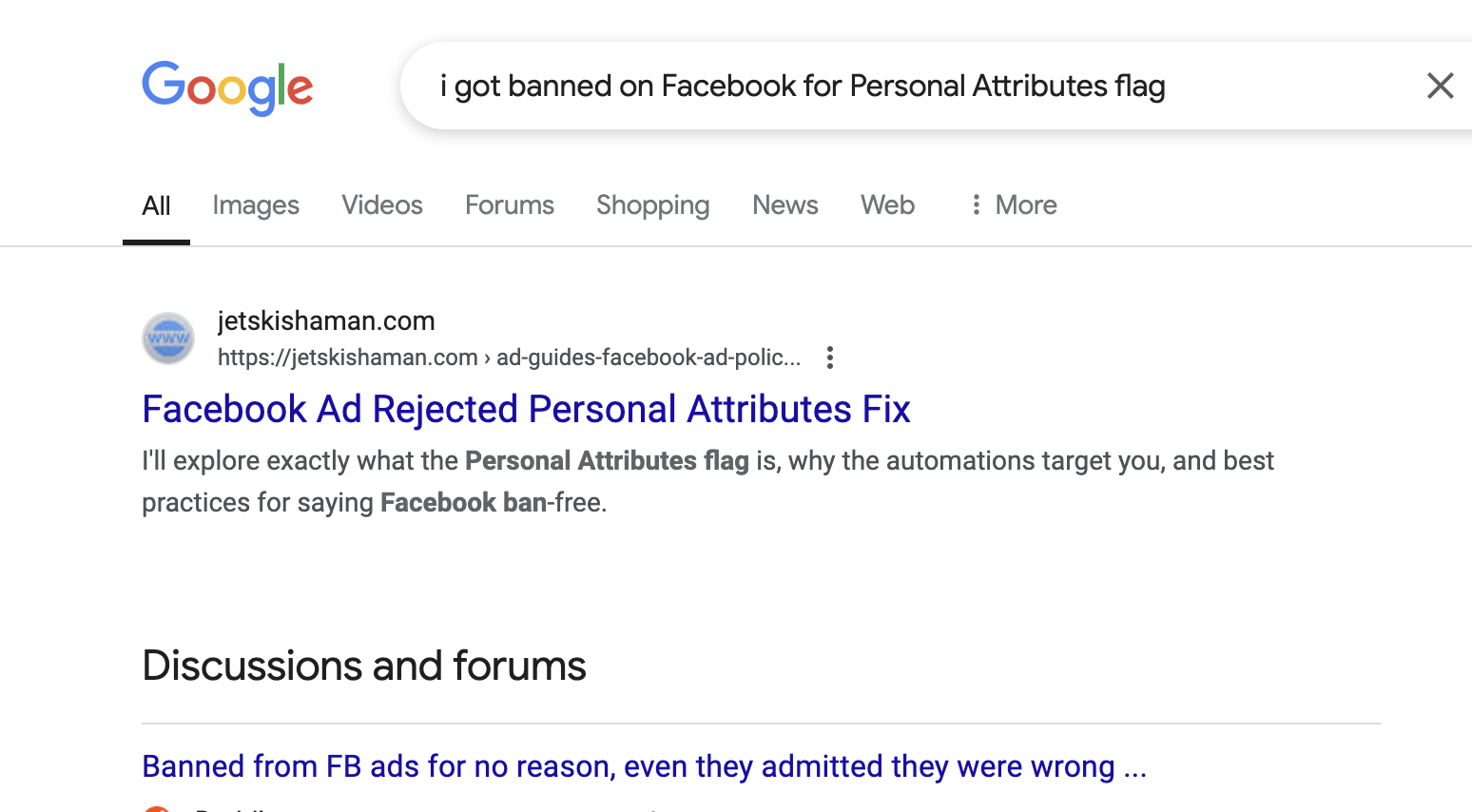 Facebook ad policy