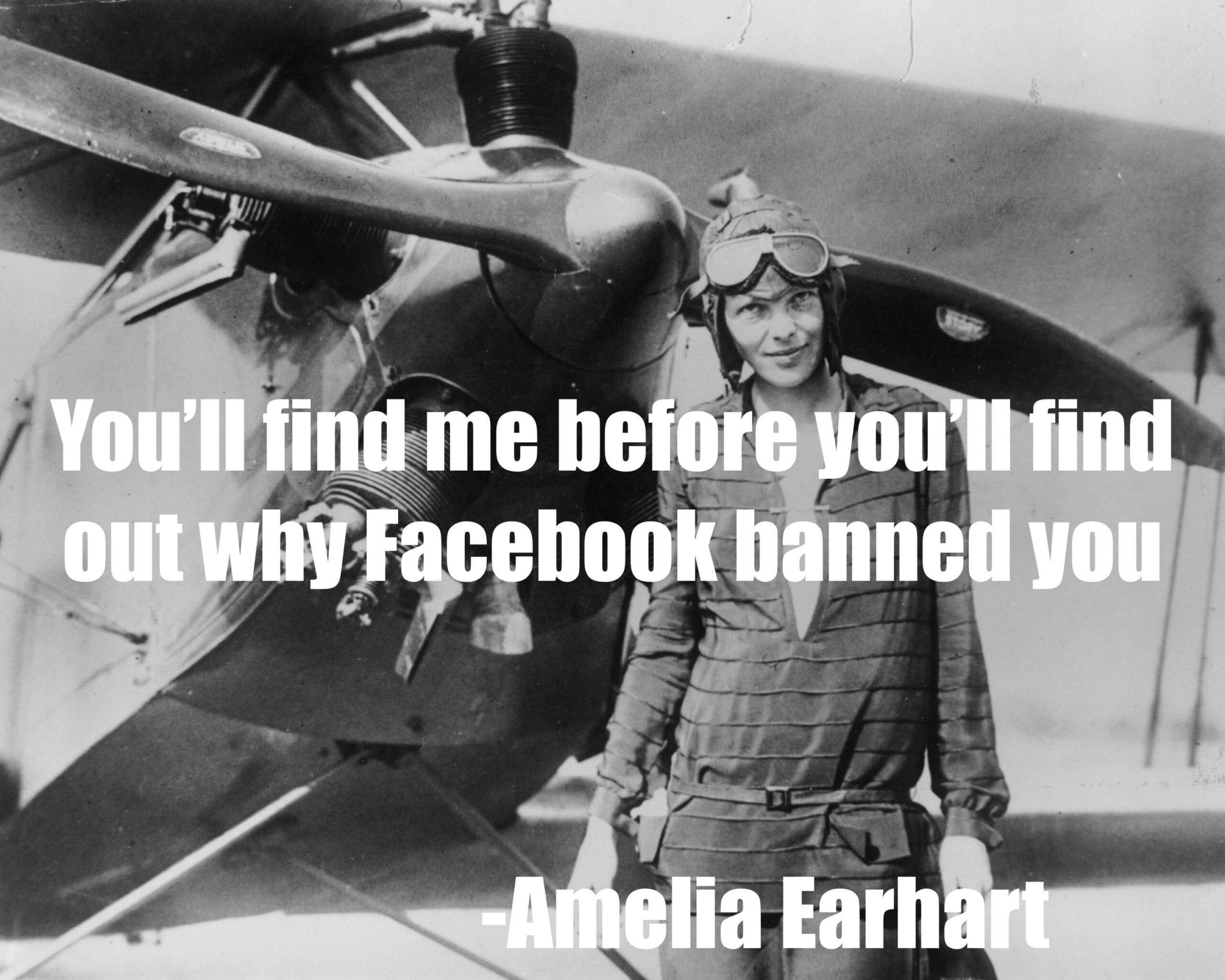 Remove a Restriction on a Facebook Ad Account amelia earhart