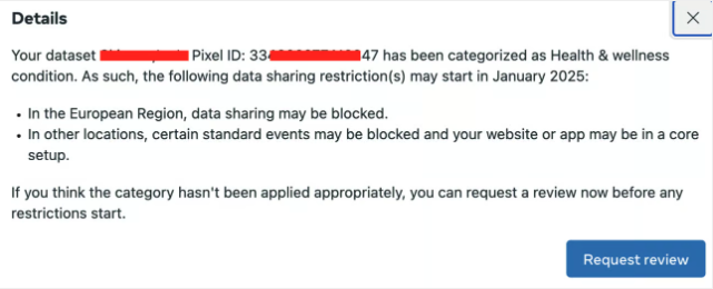 facebook ad account restricted Dataset