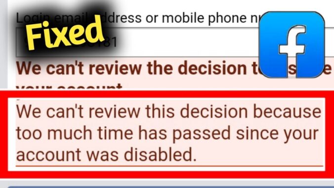 your access can't be reinstated because too much time has passed since we restricted your account