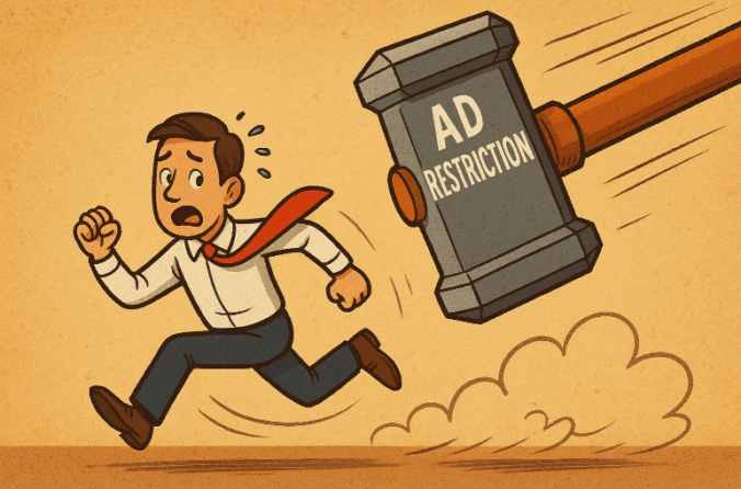 facebook ad account restricted ban hammer